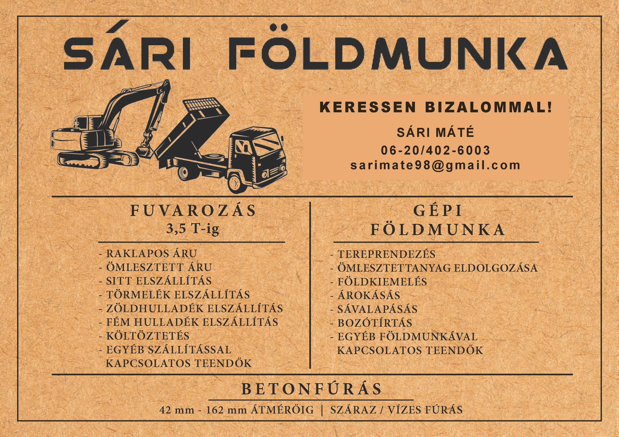 Sári Földmunka