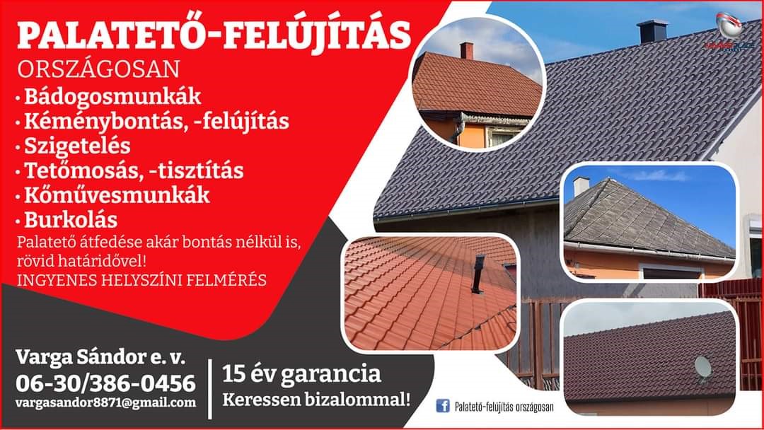 Palatető felújítás országosan